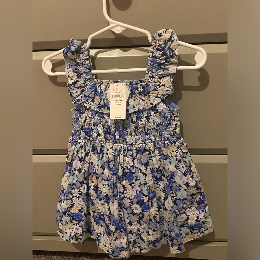 Blue Floral Infant Girl Gap Dress
